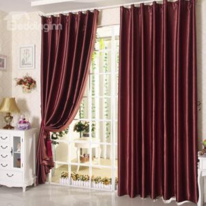 Hot Selling European Style High Shading Degree Grommet Top Curtain