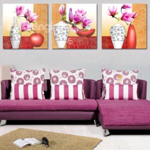New Style Vase 3-Piece Crystal Film Art Wall Print
