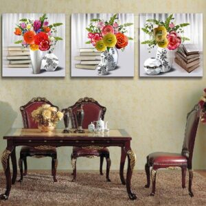 Rich Multicolored Decorations 3-Piece Crystal Film Art Wall Print