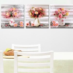 Small Fresh Flowers 3-Piece Crystal Film Art Wall Print