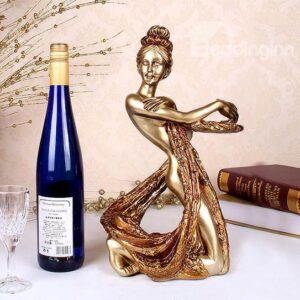 Wonderful Oriental Beauty Resin Wine Rack and Cup Holdder