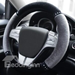Exquisite Workmanship and Anti-Skidding Gorgeous Plush Steering Wheel Cover