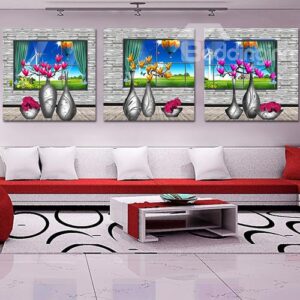 Pretty Magnolia 3-Piece Crystal Film Art Wall Print