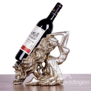 Long Hair Beauty Design Elegant Wine Rack for Home Decoration
