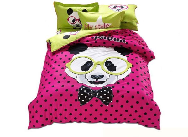 Mr Panda Print 3-Piece 100% Cotton Duvet Cover Sets