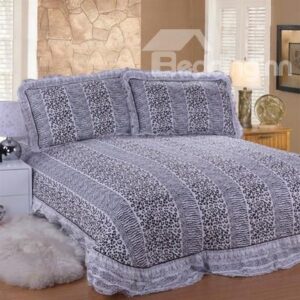 Wildness Leopard Printed Cotton 3-Piece Bed in a Bag