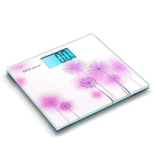 Sweet Purple Floral Precision Tempered Glass Weight Scale