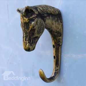 Vintage European Style Horse's Head Iron Hooks