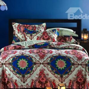 Top Class Vintage Pattern 4-Piece Cotton Duvet Cover Sets