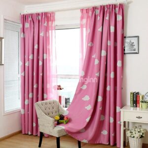 High Quality Pink Stylish Cinderella Custom Double Pinch Pleat Curtain