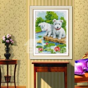 The Pond Puppy 1-Piece DIY Diamond Sticker