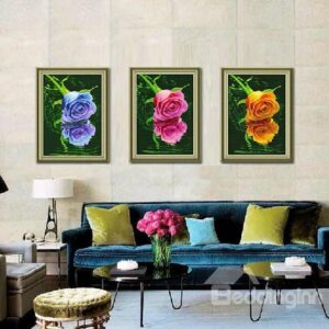 Beautiful Roses 3-Piece DIY Diamond Sticker