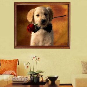 Lovely Dog Waiting for love 1-Piece DIY Diamond Sticker