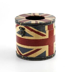 Unique the Union Jack Print Round Tissue Box