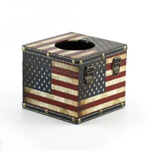 Splendid Amercian Flag Print Square Tissue Box
