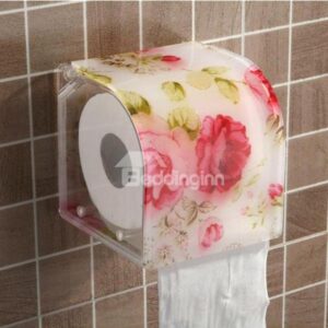 Dreamlike Red Peony Acrylic Toilet Paper Holder
