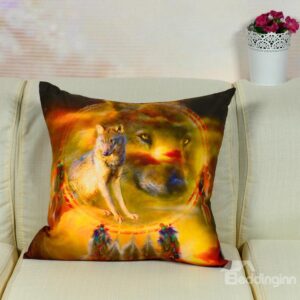 High Visual Effect Forest Woof Printed Throw Pillow