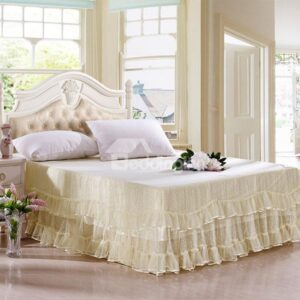 Amazing Lace Corner Countryside Style Polyester Cinderella Bed Skirt