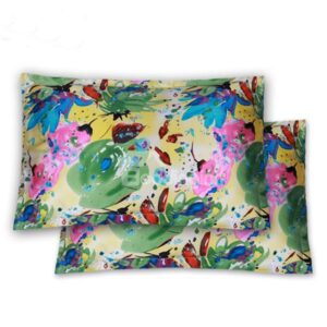 Enjoyable Oil Painting Pattern Mulberry Silk Pillowcases