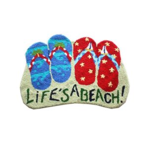 Creative Slipper Print Acrylic Fibres Bath Rug