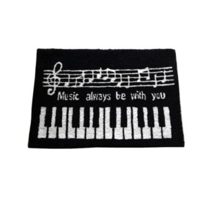 Fabulous Novel Piano Print Acrylic Fibres Bath Rug