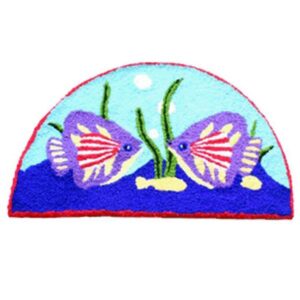 Cozy Cartoon Fishes Acrylic Fibres Bath Rug