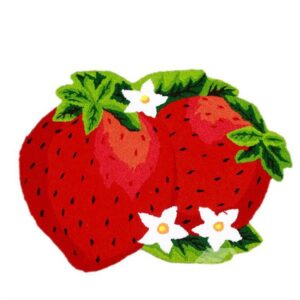 Tasty Vivid Strawberry Shape Anti-slip Comfy Bath Rug