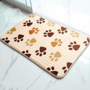 Wonderful Pretty Little Feet Coral Fleece Doormat