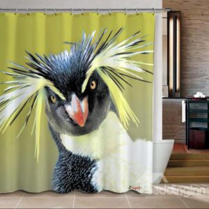 Lively Colorful Bird Thick Mildewproof Germproof ShowerCurtain