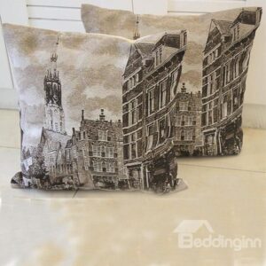 Classical Modern Society Printed One PieceThrow Pillow