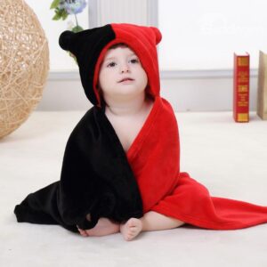 Black and Red Soft Blanket Cape Blanket