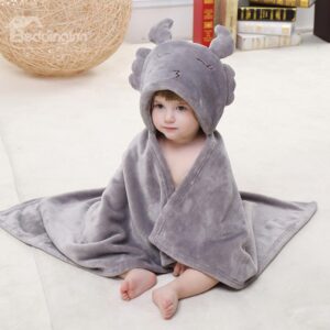 Gray Scorpio Style Soft Flannel Blanket Cape Blanket