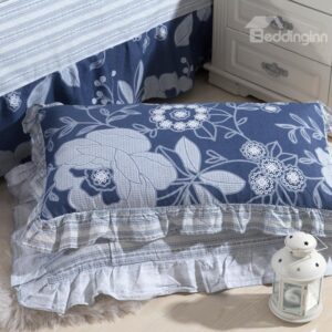 Elegant and Beautiful Flowers Printed One Pair Pillowcases