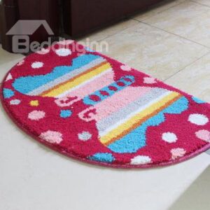 Pretty Colorful Butterfly Semicircle Non-Slip Doormat
