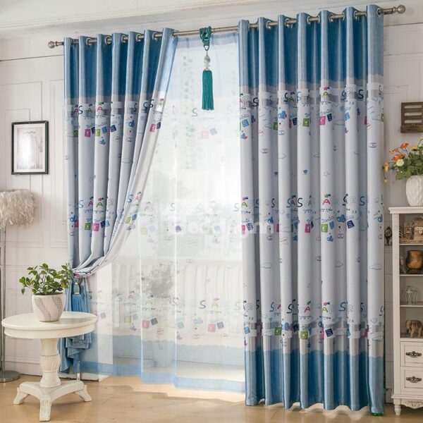 New Arrival Cute Design Kid's Grommet Top Curtain