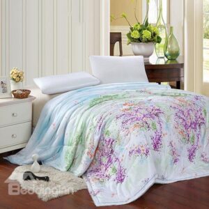 New Arrival Beautiful Flowers Sea Printed Quilt