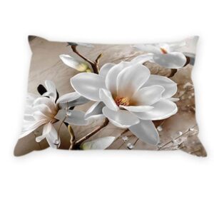 The Beautiful Flowers Printed One Pair Cotton Pillowcases