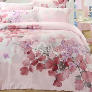 Dreamlike Flower Print 4-Piece Tencel Duvet Cover Sets