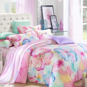 Amazing Flower Oil Painting 4-Piece Tencel Duvet Cover Sets