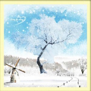 Popular Pretty Snow and Tree 1-Piece DIY Diamond Sticker