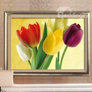 Romantic Tulips 1-Piece DIY Diamond Sticker