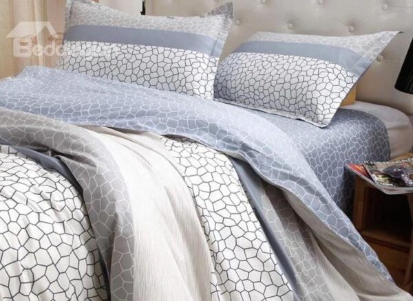 Water Cube 4-Piece Cotton Duvet Cover Sets