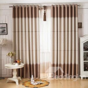 Contemporary High Shading Degree Cute Dots Design Grommet Top Curtain