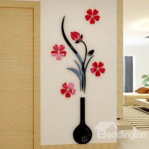 Pretty Plum Blossom Crystal Acrylic 3D Wall Stickers
