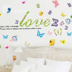 Top Quality Pretty Love Butterfly Wall Stickers
