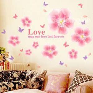 Top Classic Romantic Cinderella Flower Wall Stickers