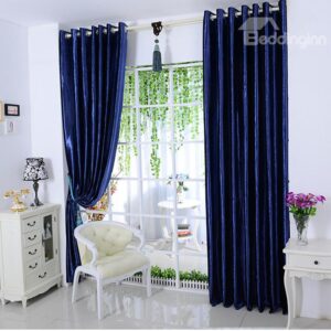 Dark Blue High Shading degree Grommet Top Curtain