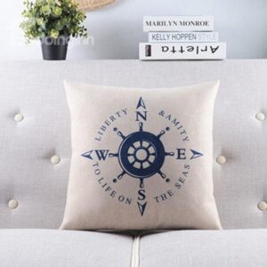 New Arrival Voyage Series--Helm and Directions Throw Pillow