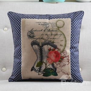 New Arrival Beautiful Flowers Stamp Style Throw Pillow