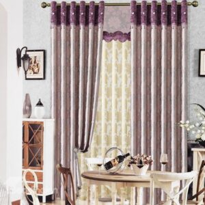 Contemporary Duplex Big Floral Printing Grommet Top Curtain